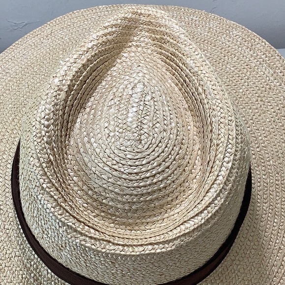 Brixton straw Fedora Sun brown band hat size XS NWT - Picture 10 of 16